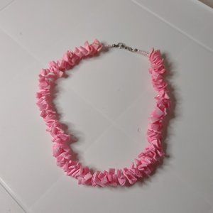 Cute Pink Shell Necklace 17 Inches Long
